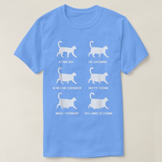 Funny Cat Meme Chonk Cat Evolution Chart für Katze T-Shirt (Design vorne)