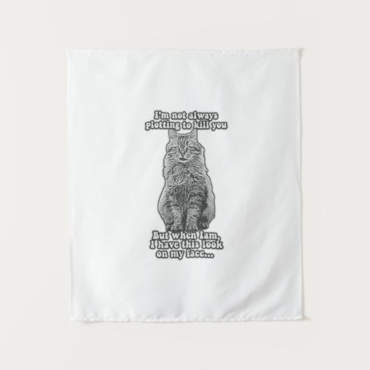 Funny cat meme for cat owners and cat lovers wandteppich (Vorderseite)