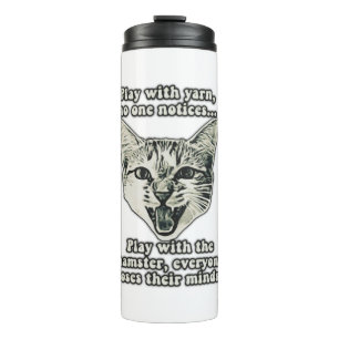 Funny cat meme for cat persons and cat lovers thermosbecher