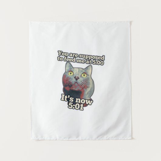Funny cat meme for kitty persons and cat lovers wandteppich (Vorderseite)