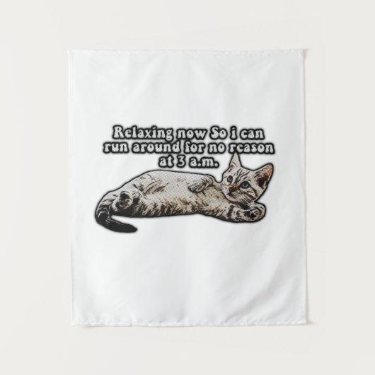 Funny cat meme for kitty persons and cat owners wandteppich (Vorderseite)
