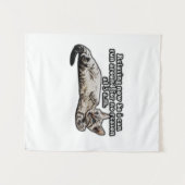 Funny cat meme for kitty persons and cat owners wandteppich (Vorderseite (Horizontal))