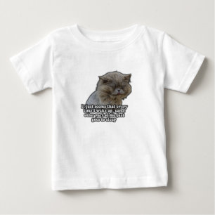 Funny Cat Meme für Kätzchenliebhaber und Katzenbes Baby T-shirt