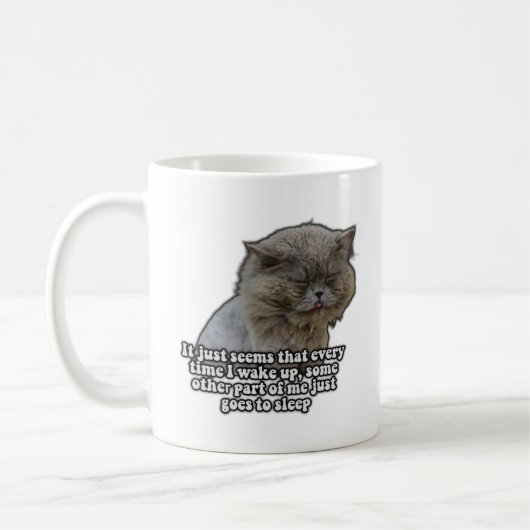 Funny Cat Meme für Kätzchenliebhaber und Katzenbes Kaffeetasse (Links)