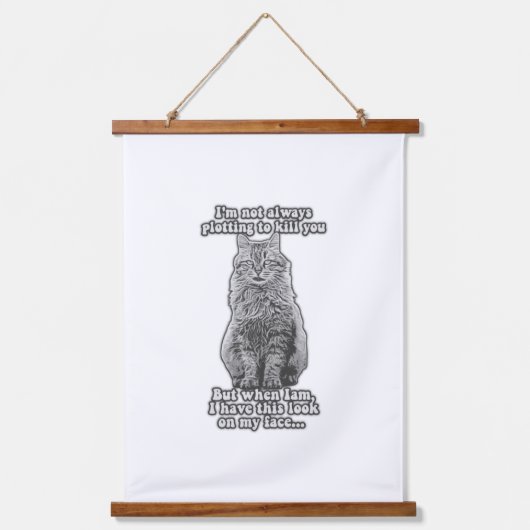 Funny cat meme für Katzenbesitzer und Katzenliebha Wandteppich Mit Holzrahmen (Vorderseite)