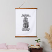 Funny cat meme für Katzenbesitzer und Katzenliebha Wandteppich Mit Holzrahmen (Schlafzimmer)