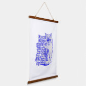 Funny Cat Meme für Katzenbesitzer und Kitesurfer Wandteppich Mit Holzrahmen (Gewinkelt)