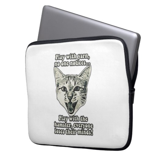 Funny cat meme für Katzenfreunde und Katzenliebhab Laptopschutzhülle (Vorderseite Links)