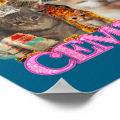 Funny Cat Meme I Eat Cement Japanese Quote Animal  Poster (Ecke)