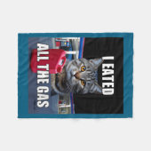 Funny Cat Meme I Eated Wanted All The Gas Funny Me Fleecedecke (Vorderseite (Horizontal))