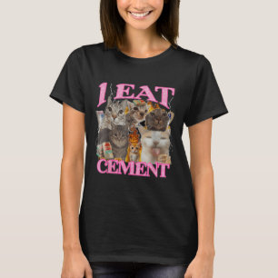 Funny Cat Meme I Ess Cement japanisches Zitat Tier T-Shirt