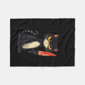 Funny Cat Meme I Require Snacks Design Men Women  Fleecedecke (Vorderseite (Horizontal))