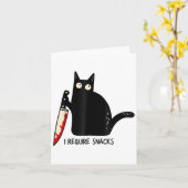 Funny Cat Meme Ich brauche Snacks Design Männer Fr Karte (Gelbe Blume)