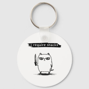 Funny Cat Meme Ich brauche Snacks Design Männer Fr Schlüsselanhänger