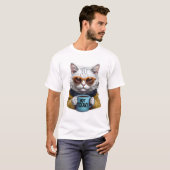 Funny Cat Meme - nicht heute menschlicher Kaffee L T-Shirt (Vorne ganz)
