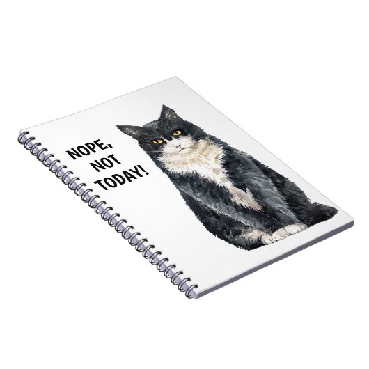 Funny Cat Meme Nope heute nicht Notizblock (Rechte Seite)