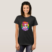 Funny Cat Meme Rainbow Sunglasses Lgbt Pride Liebe T-Shirt (Vorne ganz)