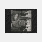 Funny Cat Meme Rauchen Zigarette bei der Arbeit Sp Fleecedecke (Vorderseite (Horizontal))