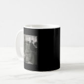 Funny Cat Meme Rauchen Zigarette bei der Arbeit Sp Kaffeetasse (Vorderseite Links)