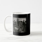 Funny Cat Meme Rauchen Zigarette bei der Arbeit Sp Kaffeetasse (Links)