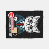 Funny Cat Meme Sarcastic Humor I Dont Care Cat  Fleecedecke (Vorderseite (Horizontal))