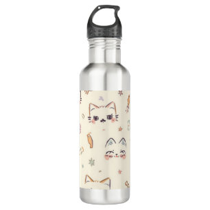 Funny Cat Meow Cartoon Pattern Edelstahlflasche