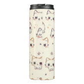 Funny Cat Meow Cartoon Pattern Thermosbecher (Rückseite)