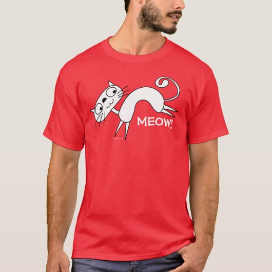 Funny Cat Meow T - Shirt 9 (Vorderseite)