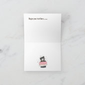 Funny Cat Meow Vintager Geburtstag Karte (Innenseite)