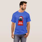 Funny Cat Meowy Christmas T-Shirt (Vorne ganz)