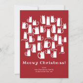 Funny Cat Meowy Weihnachtskarte Feiertagskarte (Vorderseite)