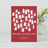 Funny Cat Meowy Weihnachtskarte Feiertagskarte (Stehend Vorderseite)