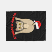 Funny Cat Merry Meowmas Xmas Lover Men Women Kids Fleecedecke (Vorderseite (Horizontal))