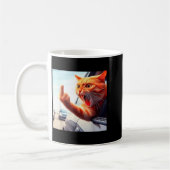 Funny Cat Middle Finger Hilarious Cat In The Car C Kaffeetasse (Links)