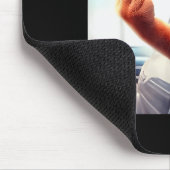 Funny Cat Middle Finger Hilarious Cat In The Car C Mousepad (Ecke)