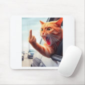 Funny Cat Middle Finger Unglaublich witzig Katze i Mousepad (Mit Mouse)