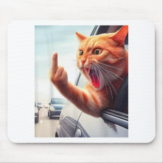 Funny Cat Middle Finger Unglaublich witzig Katze i Mousepad