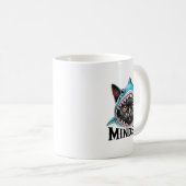 Funny Cat, Mindset Motivational Saying, Shark  Kaffeetasse (VorderseiteRechts)