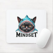 Funny Cat, Mindset Motivational Saying, Shark  Mousepad (Mit Mouse)