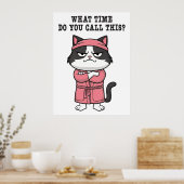 Funny Cat Missed Curselposter Poster (Küche)