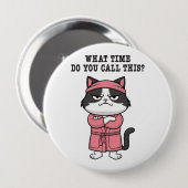 Funny Cat Missed Cursome Button (Vorne & Hinten)