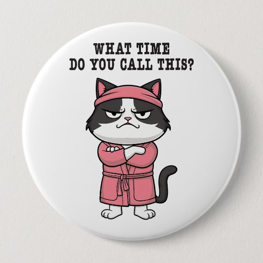 Funny Cat Missed Cursome Button (Vorderseite)