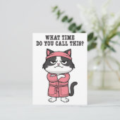 Funny Cat Missed Cursome Postkarte (Stehend Vorderseite)