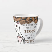 Funny Cat mit Coffee Cup und Words-Tasse Milchtasse (Rechte Ecke)