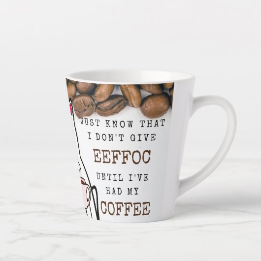 Funny Cat mit Coffee Cup und Words-Tasse Milchtasse (Rechts)