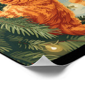 Funny Cat mit Weihnachtsbäumen zum Klettern Katzen Poster (Ecke)