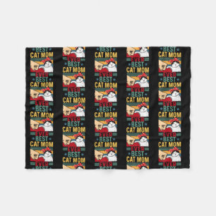 Funny Cat Mom for Cat Lovers Mothers Day Gifts Fleecedecke