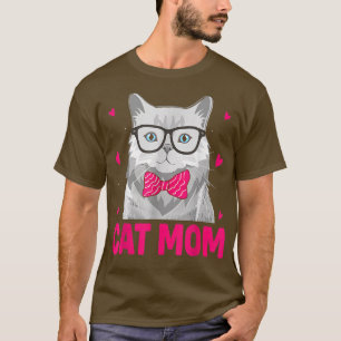 Funny Cat Mommy Vintag Beste Katze Mama je  T-Shirt