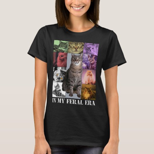 Funny Cat Moon in meiner Wildzeit Niedlich Kitten T-Shirt (Vorderseite)
