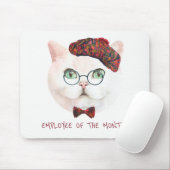 Funny Cat motivierend Arbeit Zitat oder Text Mousepad (Mit Mouse)